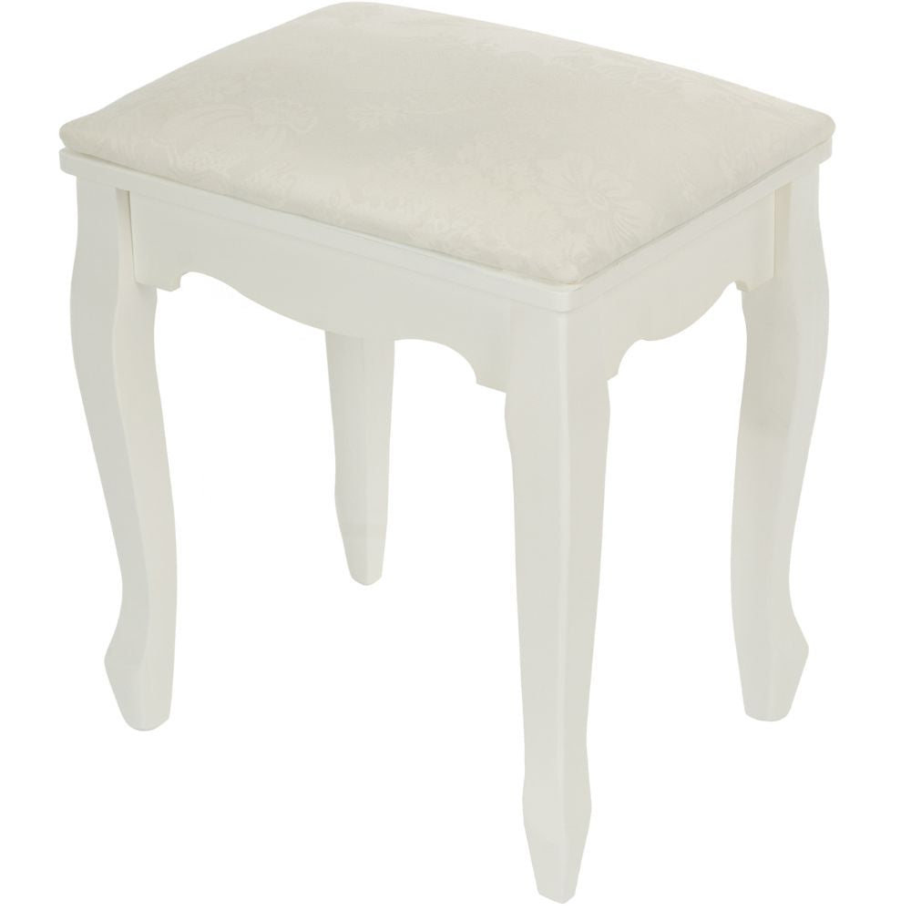 Romantischer Hocker LEAGUE weiss