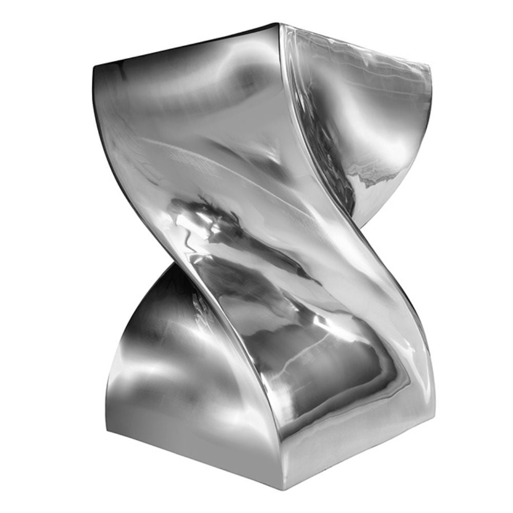 Design Beistelltisch GIRO Aluminium 45cm silber