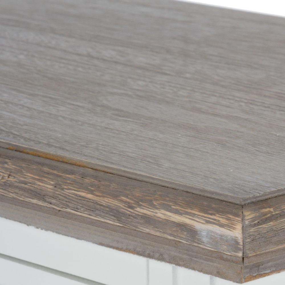 Edle Landhaus Kommode CHALET 130cm weiss-braun Highboard