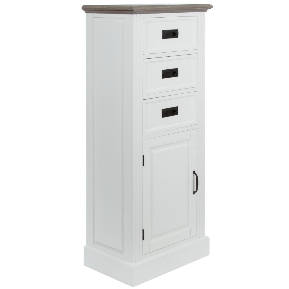 Edle Landhaus Kommode CHALET 130cm weiss-braun Highboard