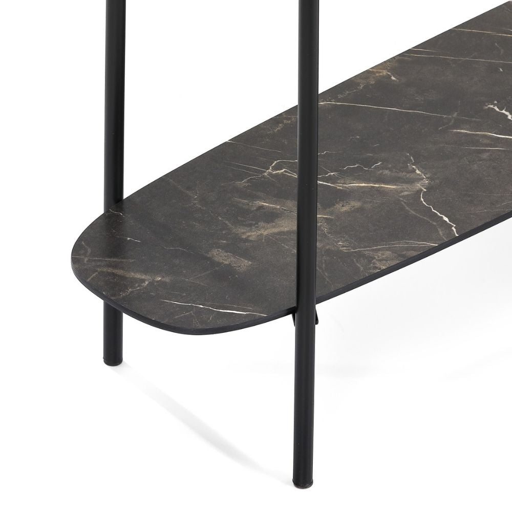 Moderne Design Konsole MARMOL 100cm schwarz Marmor-Optik