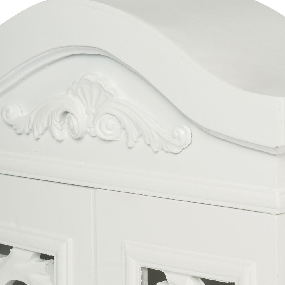 Romantischer Schlüsselschrank NADJA weiss 47cm Landhaus