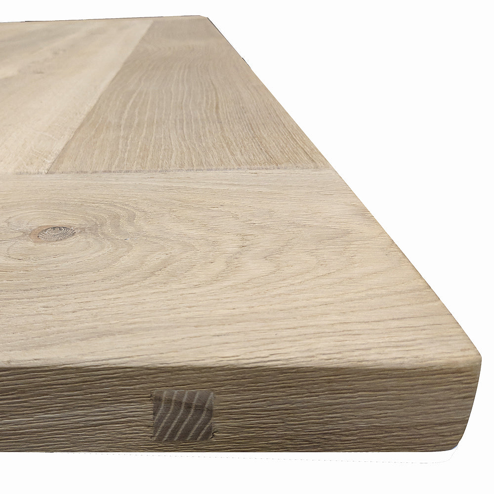 Tischplatte Eiche OLD STYLE KOPENHAGEN │ gebürstet und gehobelt │ optisch gealtert │ Stärke : 45-48mm