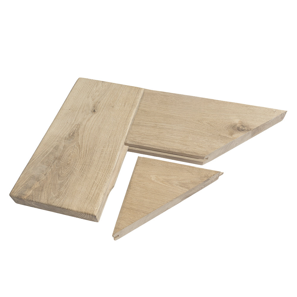 Tischplatte Eiche OLD STYLE KOPENHAGEN │ gebürstet und gehobelt │ optisch gealtert │ Stärke : 45-48mm