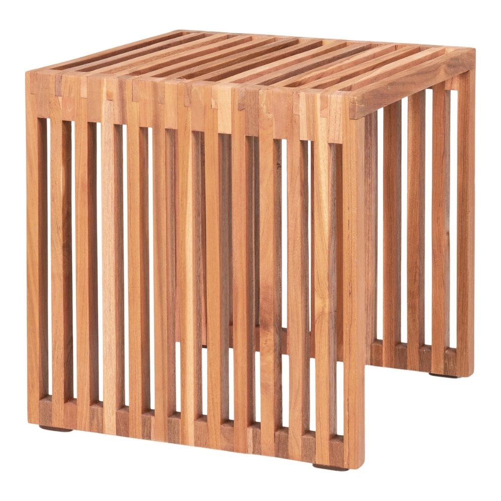 Design Beistelltisch LINETA 40cm Teakholz In-/Outdoor