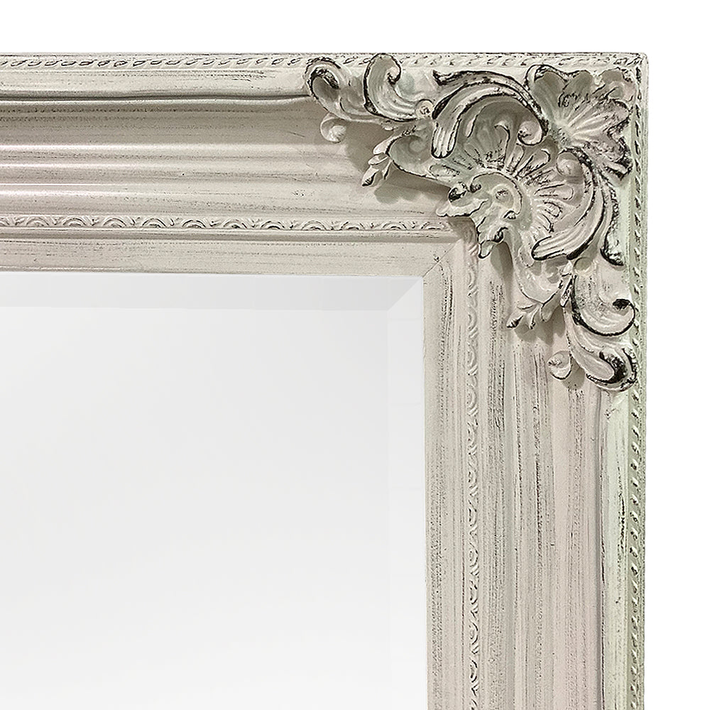 Barocker Wandspiegel BLOME Vintage Weiß ca.145x113cm Holzrahmen