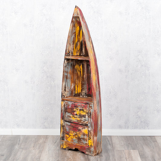 Dekoratives Bootsregal / Bücherregal LACI Jungle 150cm Massivholz