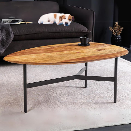 Design Couchtisch BELLEZA 85cm natural Palisander Massivholz