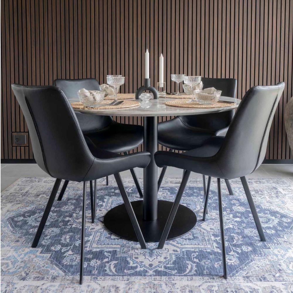 Moderner Esstisch ZANOL in Marmor-Look ca. D110cm