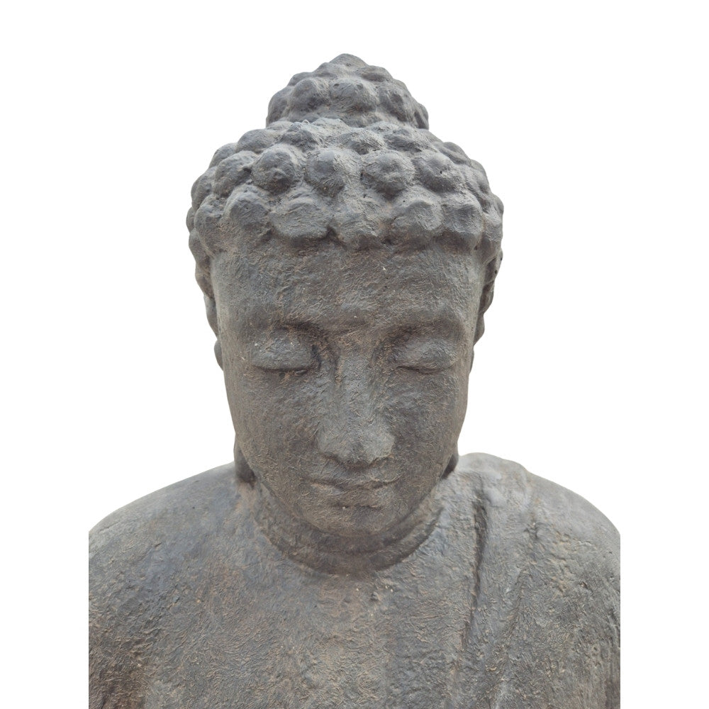Dekorative Figur BUDDHA PROTECT 120cm antik-schwarz Garten Indoor