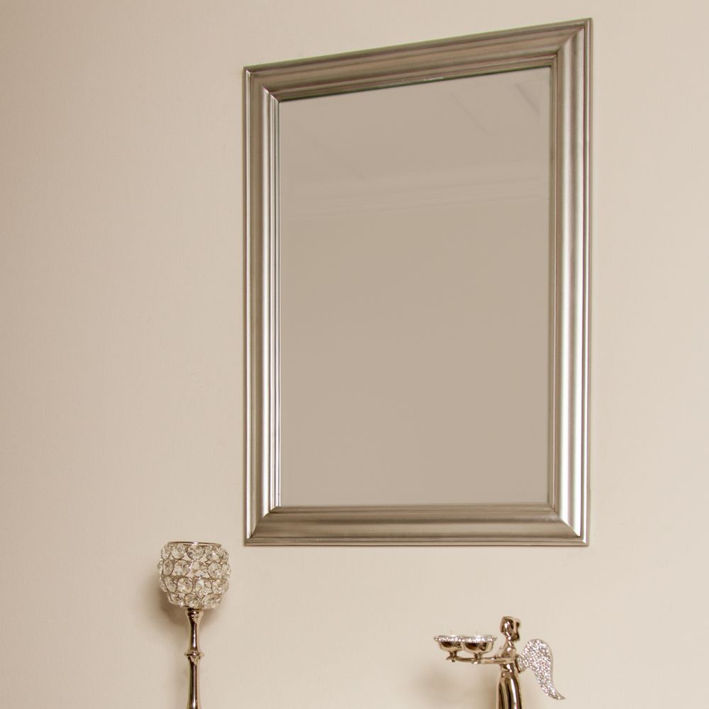 Vintage Spiegel FONDA Silber-Antik 82x62cm Facettenschliff