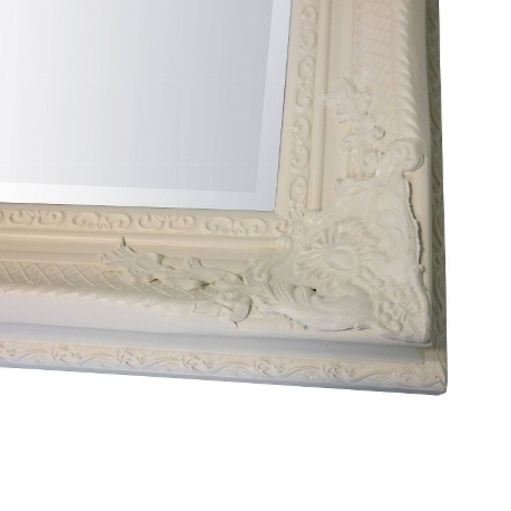 Barock Spiegel DORO antik-weiss 78x68cm Wandspiegel Holzrahmen