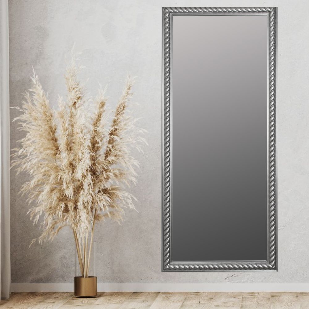 Traumhafter Spiegel MIRA 162x72cm antik-silber Facette – LebensWohnArt