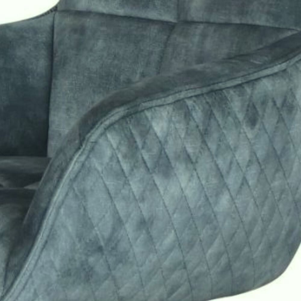 Exquisiter Drehstuhl 360° + Return-Funktion SPLENDID petrol Samt