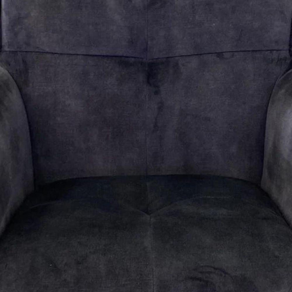 Exquisiter Drehstuhl 360° + Return-Funktion SPLENDID anthrazit Samt