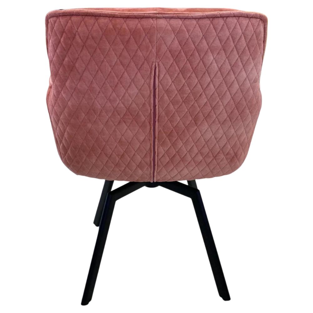 Exquisiter Drehstuhl 360° + Return-Funktion SPLENDID rose Samt