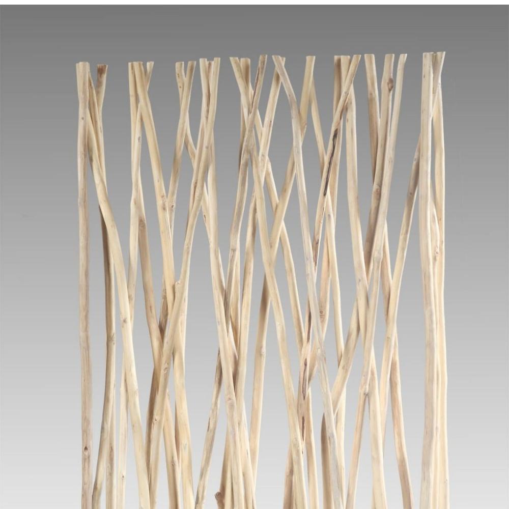 Teakholz Paravent TORONTO Natural ca. H180cm Raumteiler Äste