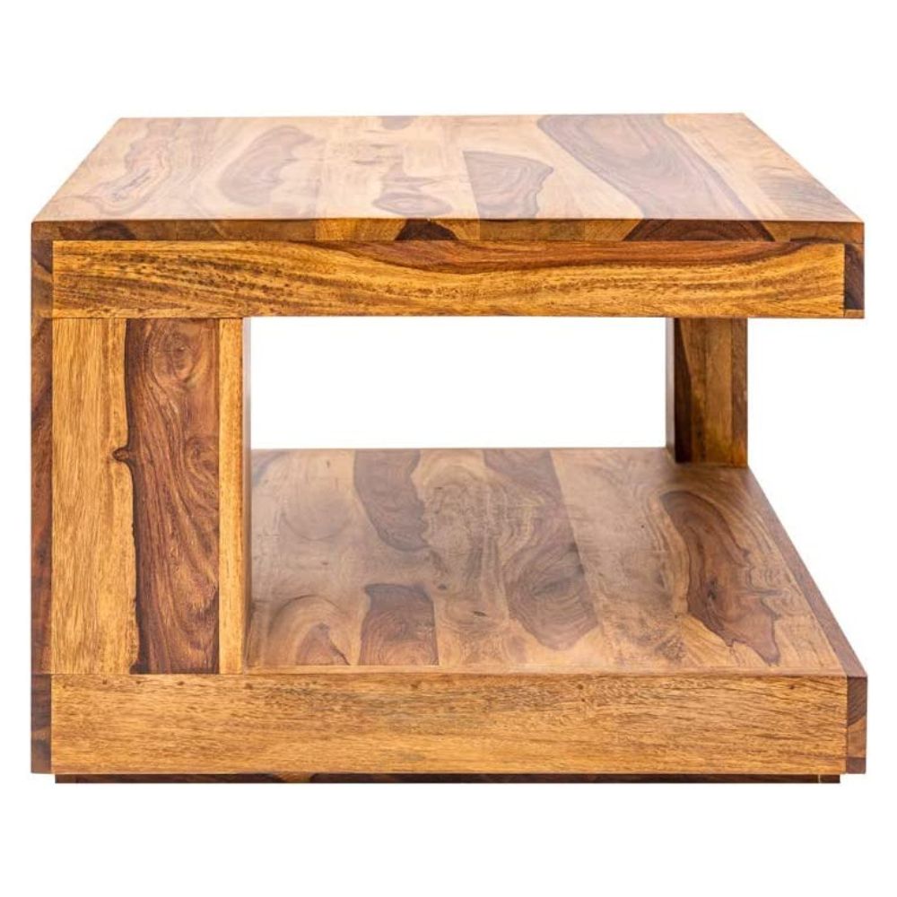Puristischer Couchtisch SHIVA ca.60x60cm massiv Palisander