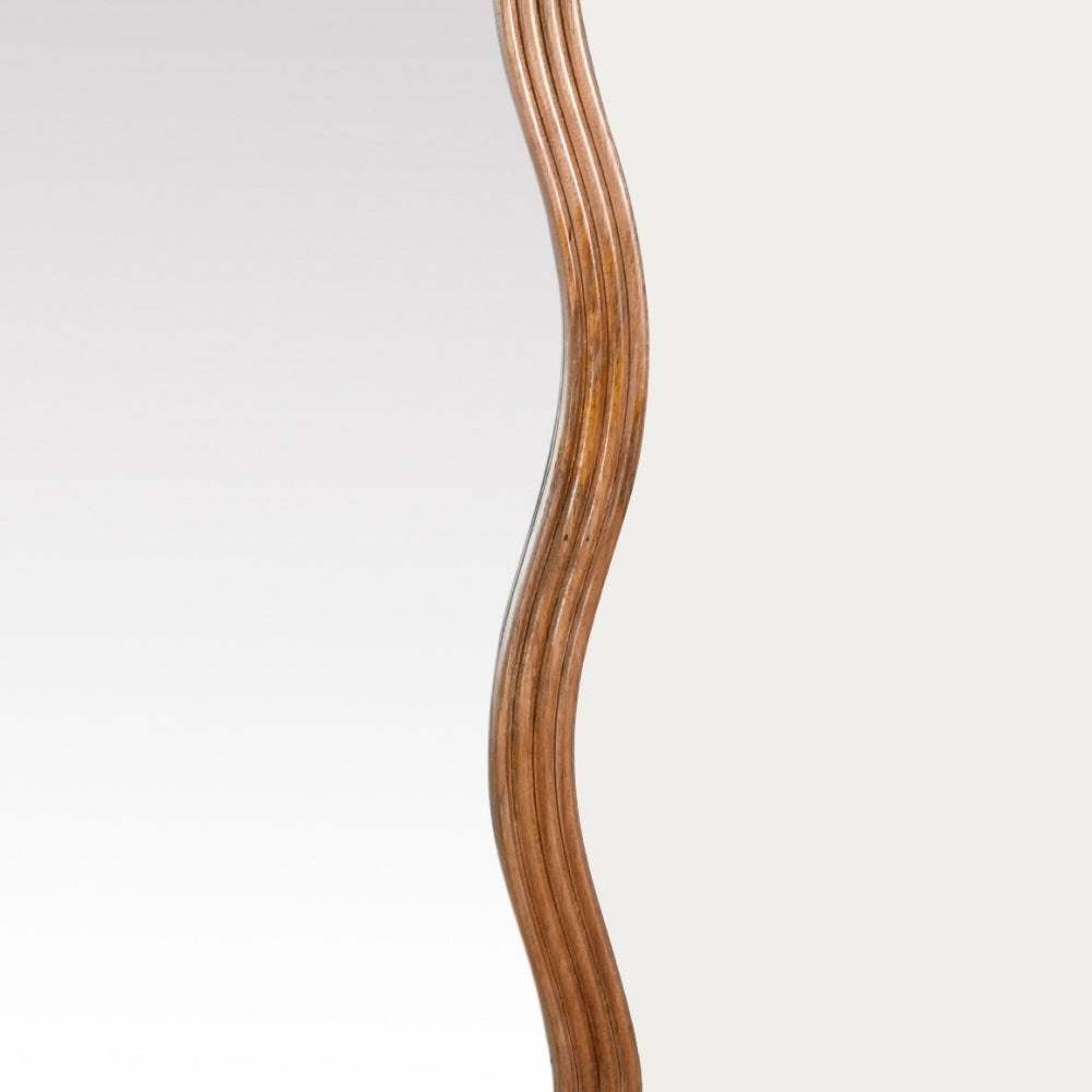 Design Massivholz-Spiegel CURVO 180x80cm Mangoholz Wandspiegel