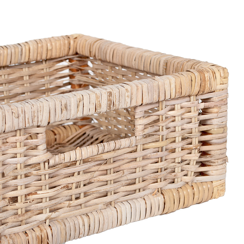 2er Set Rattan Korb CESTA-Small Natural