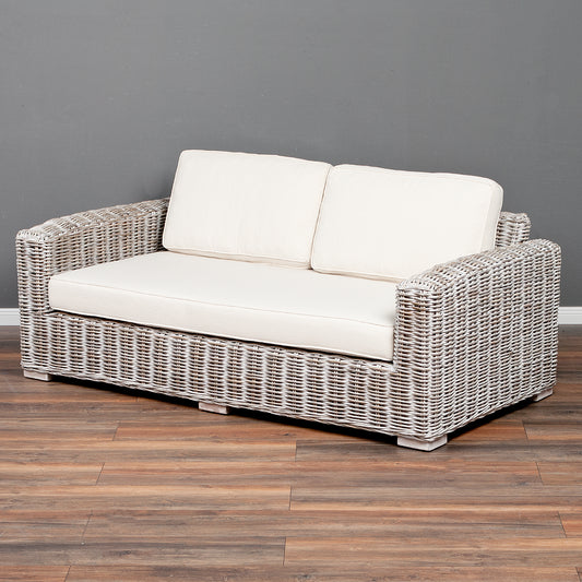 3-Sitzer Lounge Sofa LIVING White Wash ca. L200cm Rattan