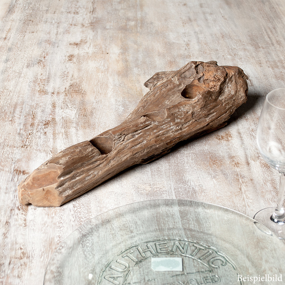 Teelichthalter BRANCH ca. 50cm Jati-Holz