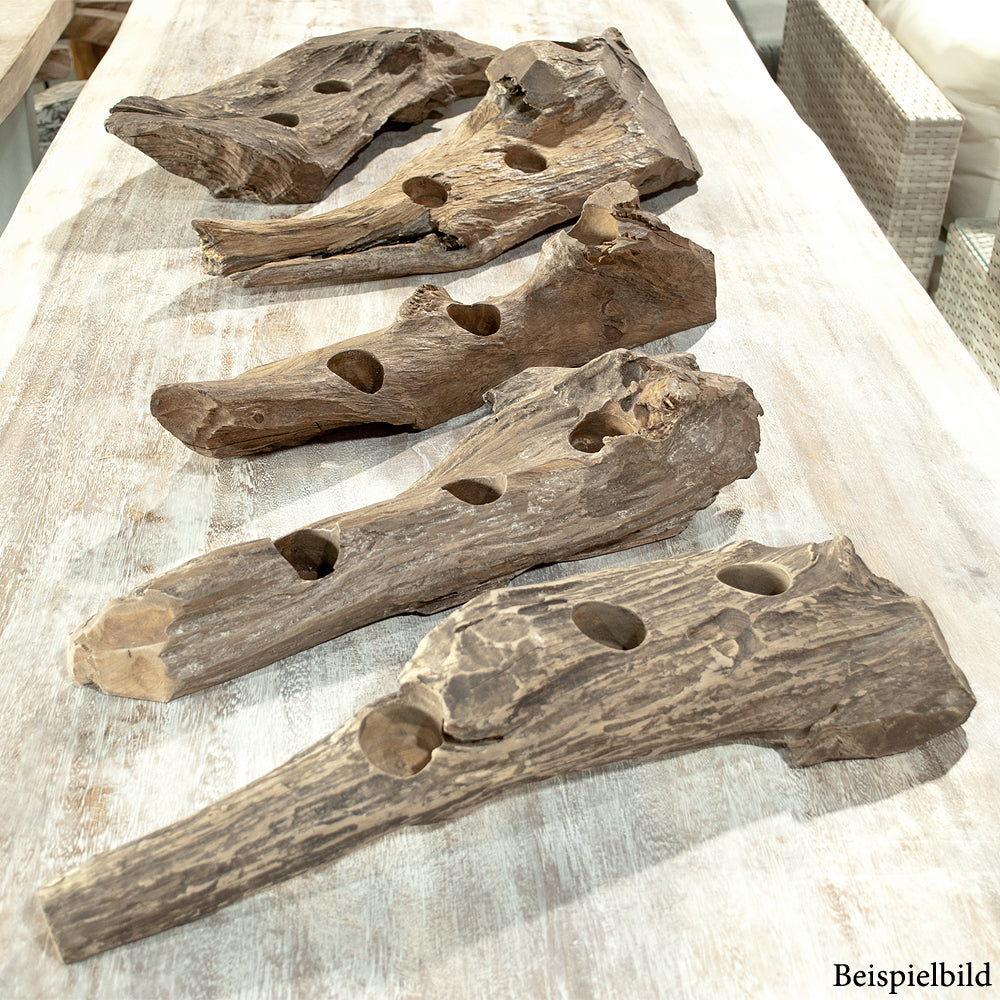Teelichthalter BRANCH ca. 50cm Jati-Holz