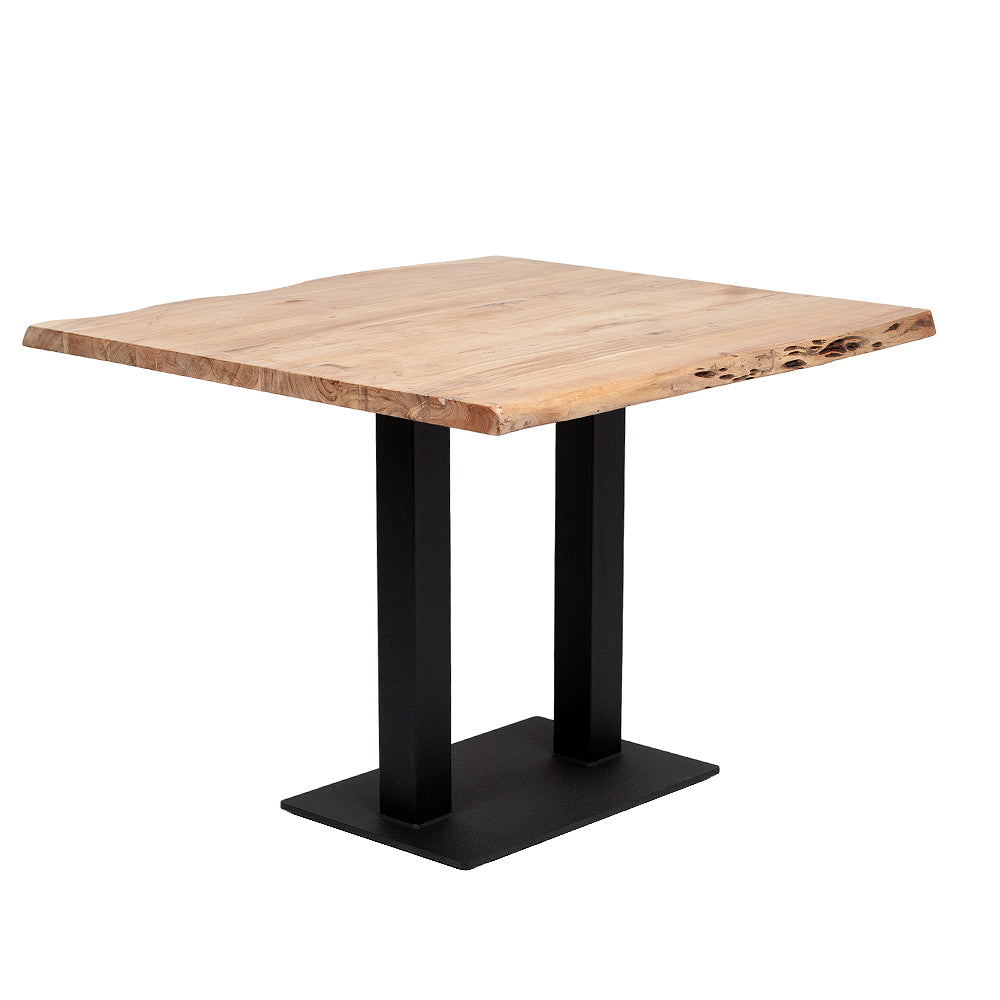 Akazie Tischplatte LIVING EDGE ca. 70x70cm Natural