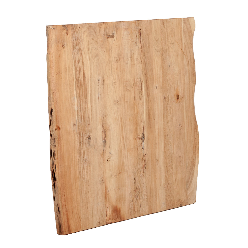 Akazie Tischplatte LIVING EDGE ca. 80x80cm Natural