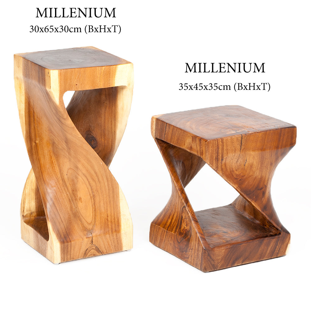 Design Beistelltisch MILLENIUM ca. H65cm Suar Massivholz