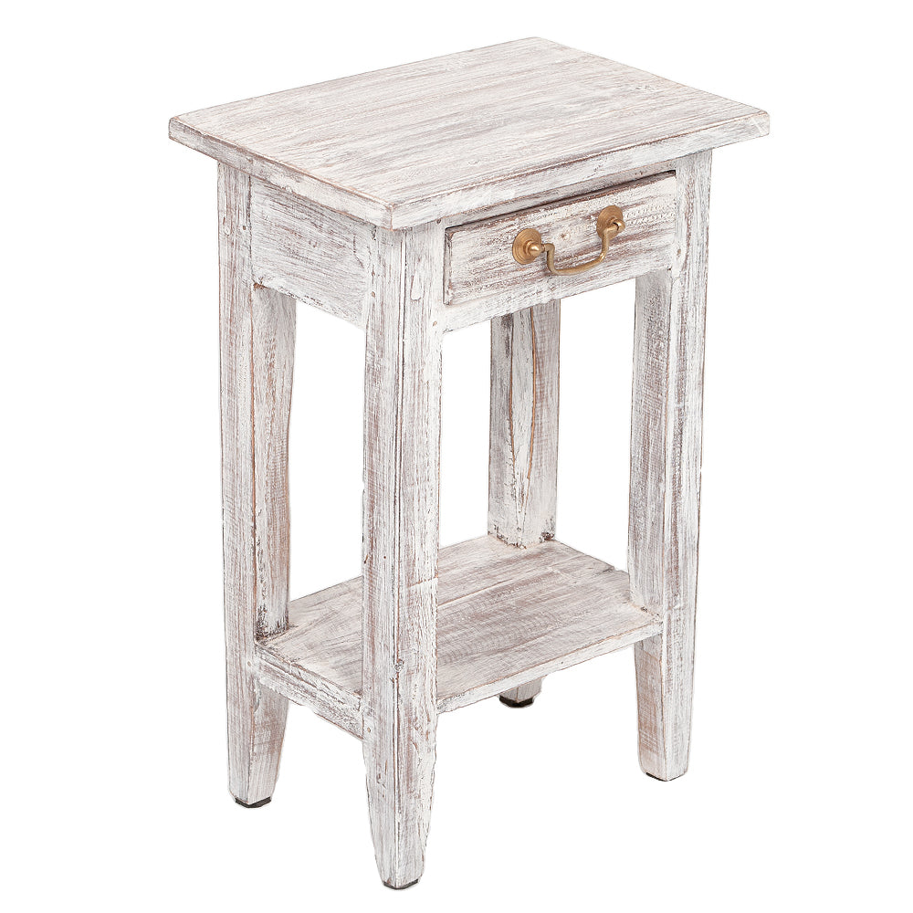 Beistelltisch TINI 52cm White-Wash Mahagoni
