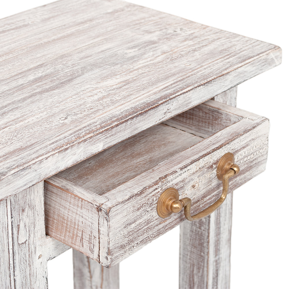 Beistelltisch TINI 52cm White-Wash Mahagoni