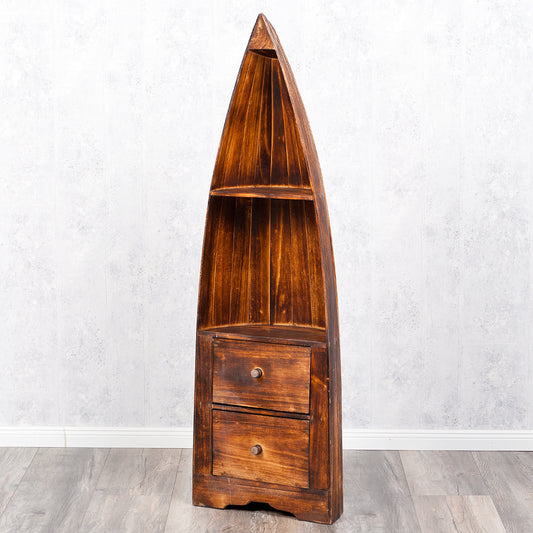 Massivholz Bootsregal / Bücherregal LACI Geflammt 150cm