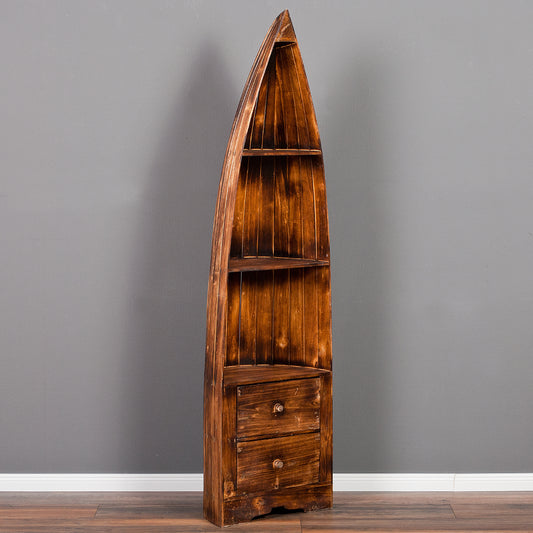 Massivholz Bootsregal LACI Bücherregal 195cm Geflammt