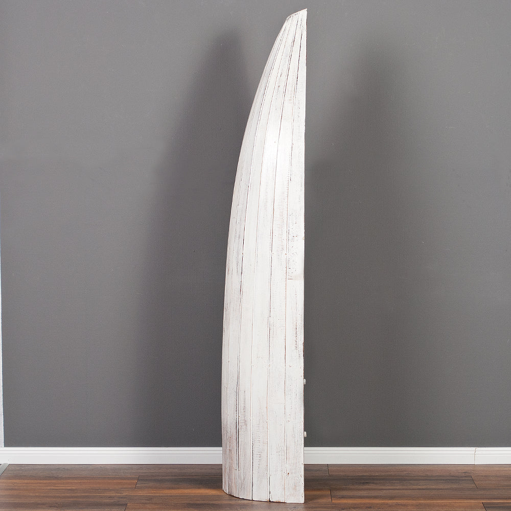 Massivholz Bootsregal / Bücherregal LACI White Wash 195cm