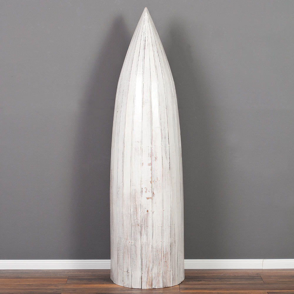 Massivholz Bootsregal / Bücherregal LACI White Wash 195cm