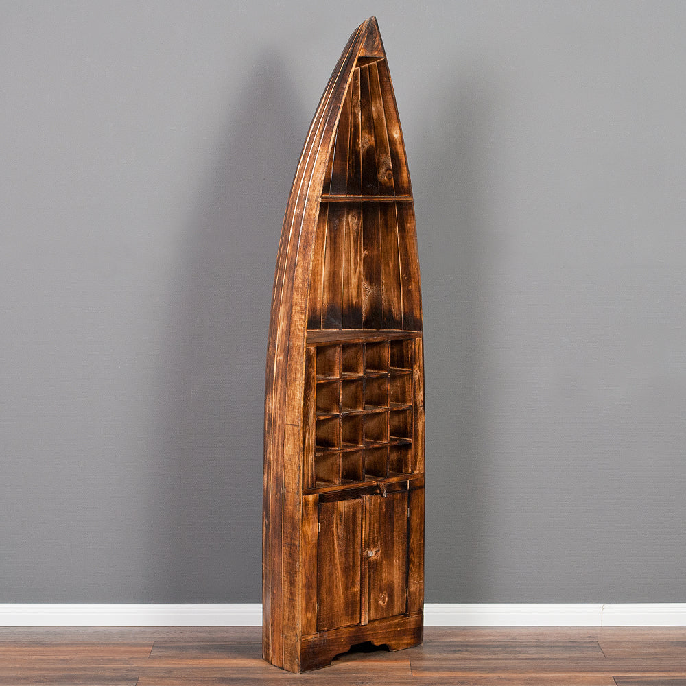 Massivholz Weinregal PINTU Geflammt ca. H195cm Regal