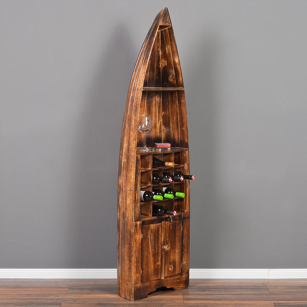Massivholz Weinregal PINTU Geflammt ca. H195cm Regal