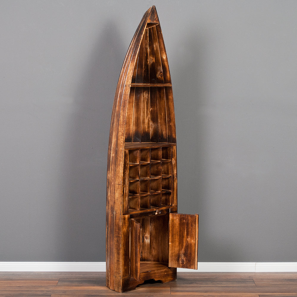 Massivholz Weinregal PINTU Geflammt ca. H195cm Regal