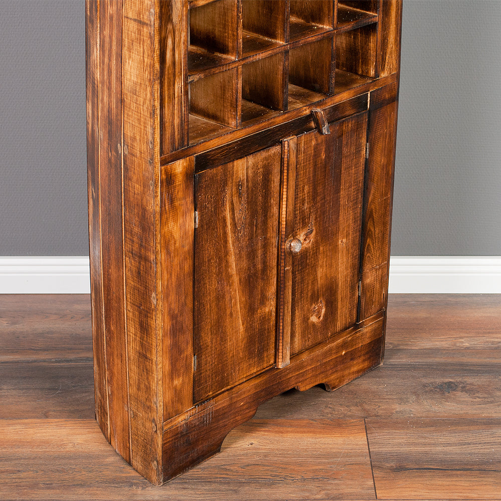 Massivholz Weinregal PINTU Geflammt ca. H195cm Regal