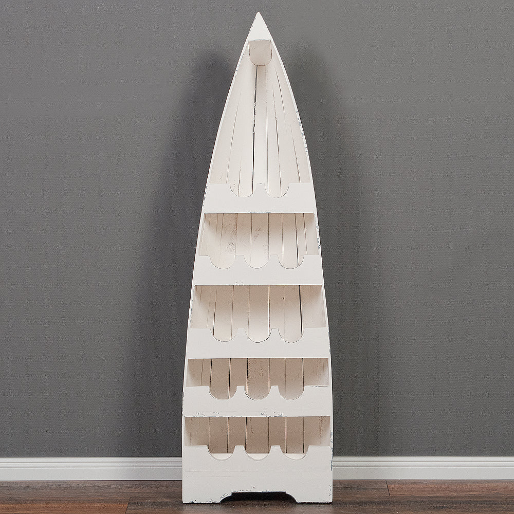 Bootsregal / Weinregal VINO-L ca. H150cm Antique-White
