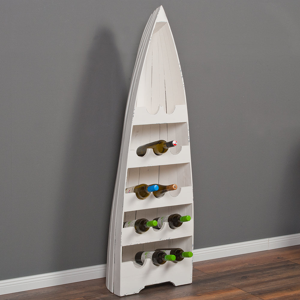 Bootsregal / Weinregal VINO-L ca. H150cm Antique-White