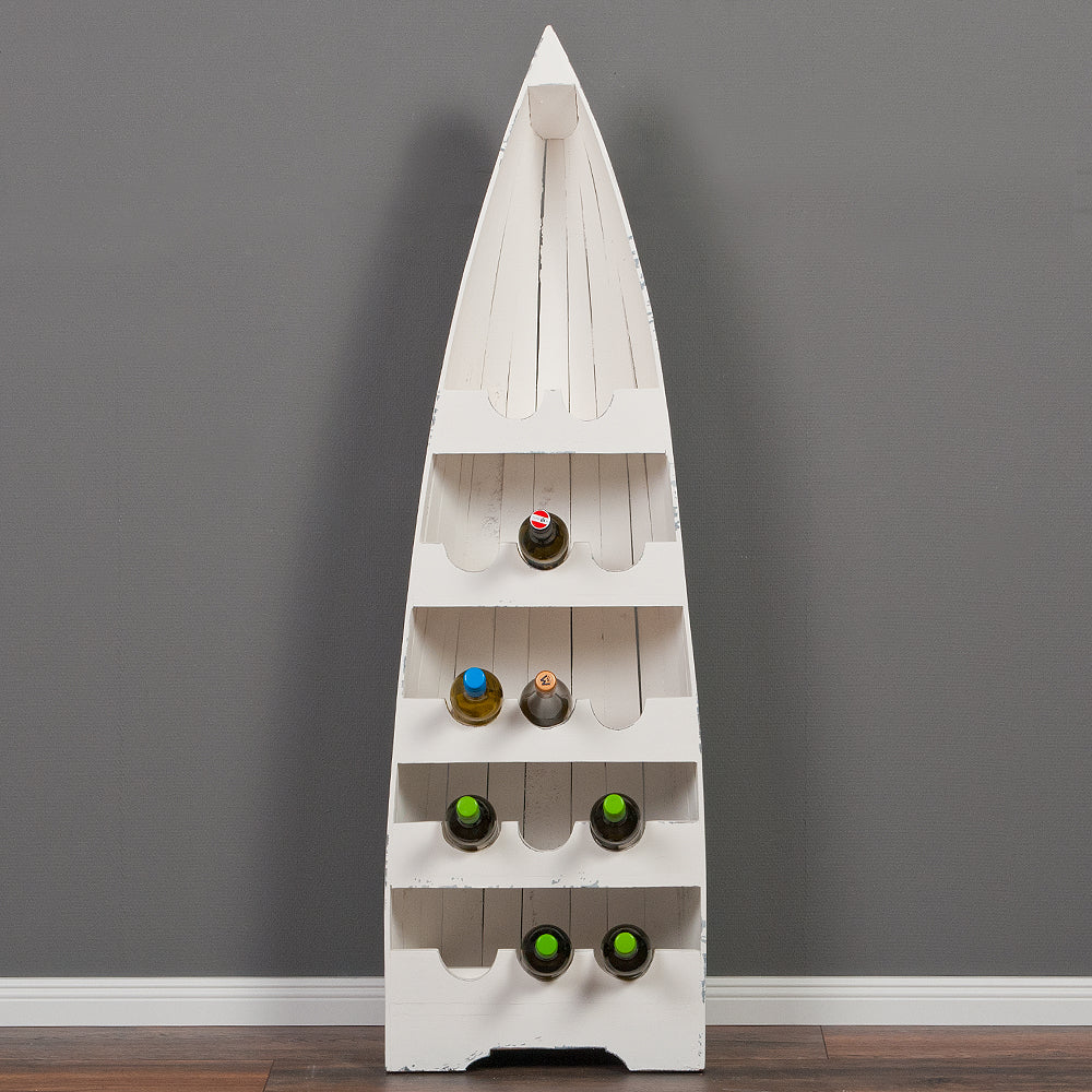 Bootsregal / Weinregal VINO-L ca. H150cm Antique-White