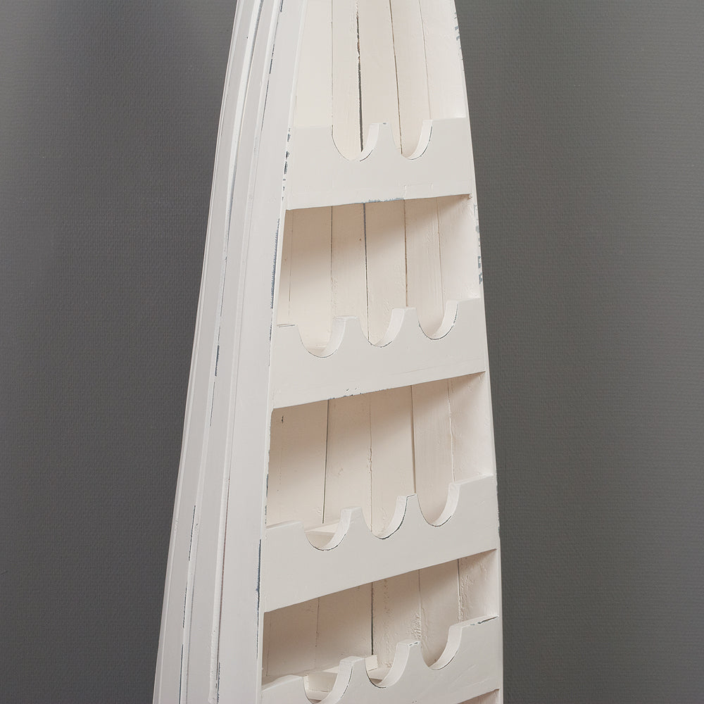 Bootsregal / Weinregal VINO-L ca. H150cm Antique-White