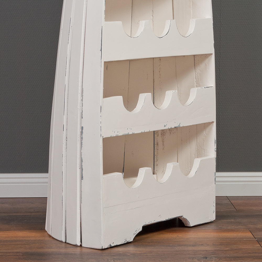 Bootsregal / Weinregal VINO-L ca. H150cm Antique-White