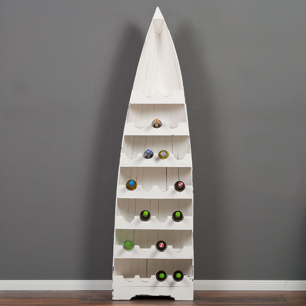 Bootsregal / Weinregal VINO-XL ca. H200cm Antique-White