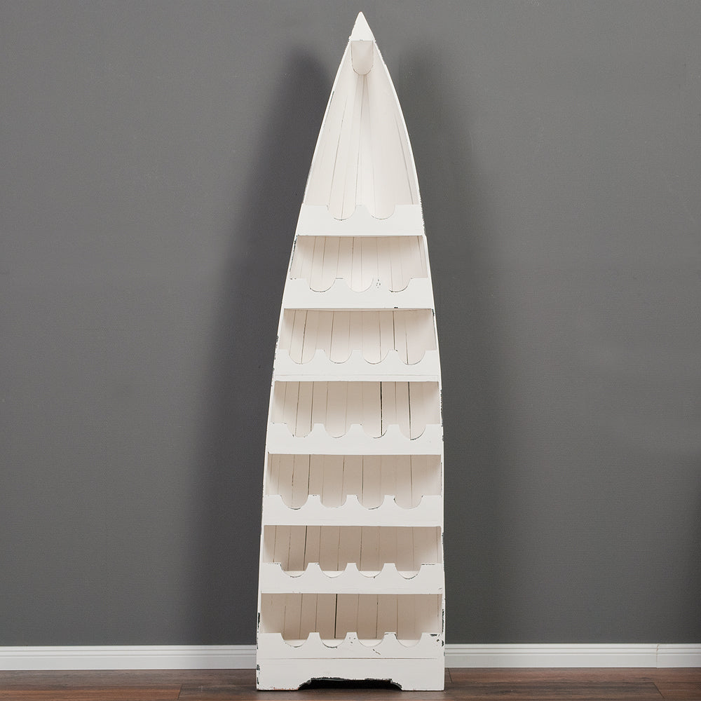 Bootsregal / Weinregal VINO-XL ca. H200cm Antique-White
