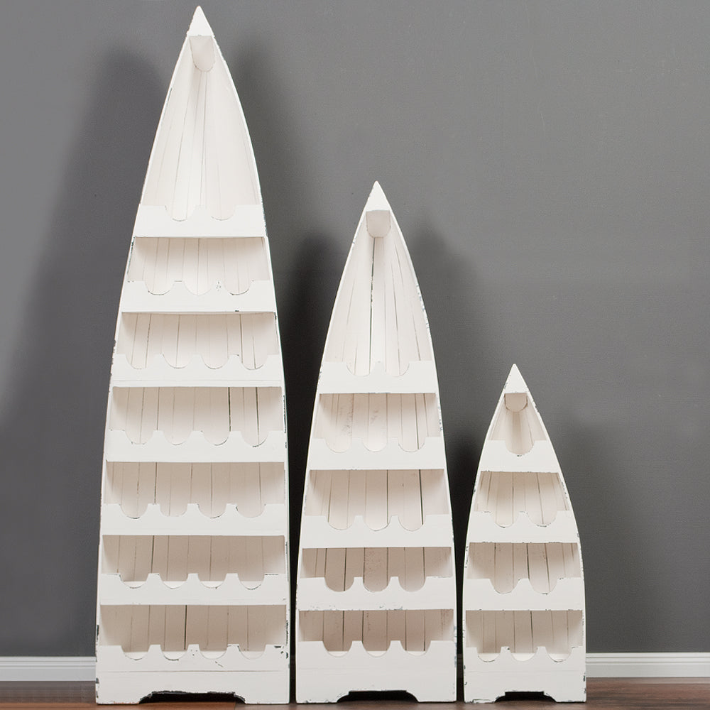 Bootsregal / Weinregal VINO-XL ca. H200cm Antique-White
