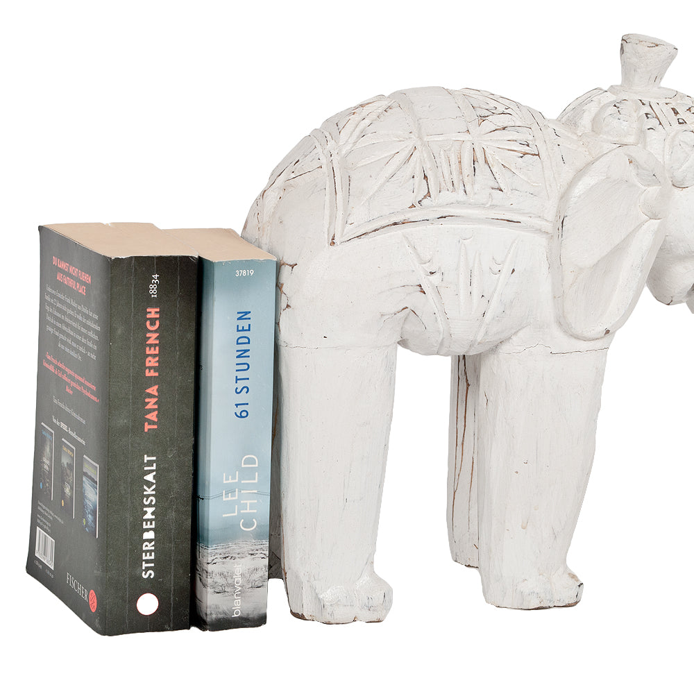 Buchstütze DUMBO-BIG White Wash Albasia