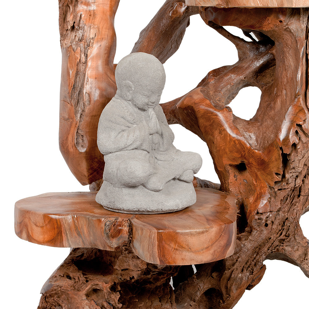 Buddha Figur BERDOA ca. H30cm Grau Zement